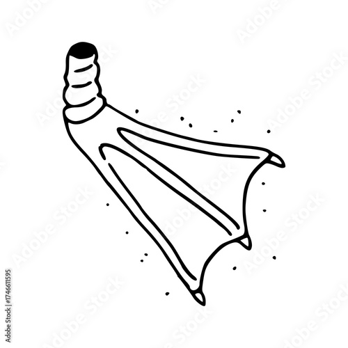 minimalist sketch of a goose webbed foot for nature and wildlife concept