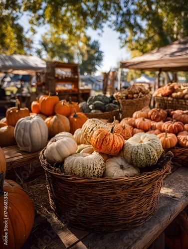Local farmers market stalls with fresh organic fruits and vegetables – sustainable agriculture and zero-mile produce