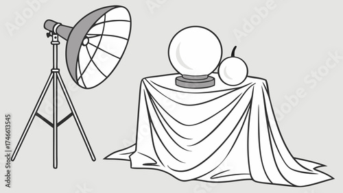 Studio Lighting Setup with Props.