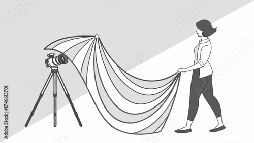 Studio Photography Setup with Diffuser.