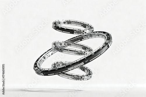 Spiral structure with mechanical components