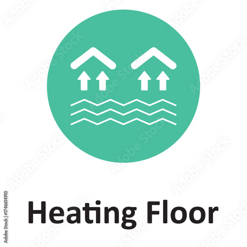 Heating floor Vector icon which can easily modify or edit