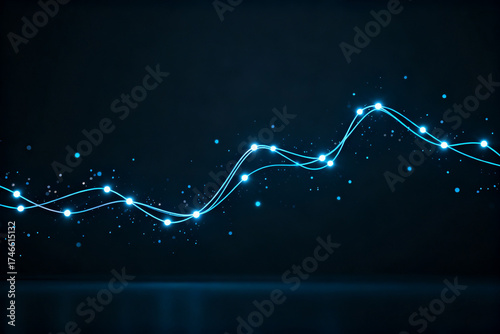 Abstract glowing line pattern on dark background