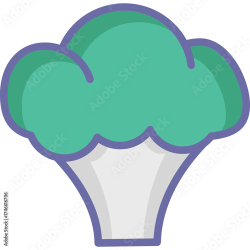 Brassicaceae Vegetable Icon – Cabbage Family, Healthy Greens, Cruciferous Vegetable Illustration