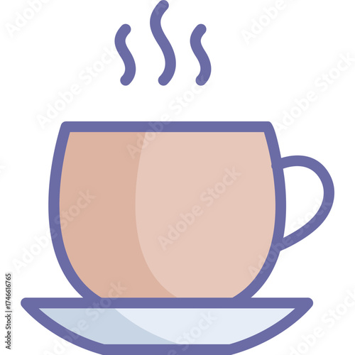 Coffee Cup Icon – Hot Beverage, Coffee Mug, Morning Drink Symbol