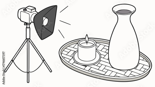 Product Photography Setup with Studio Lighting.