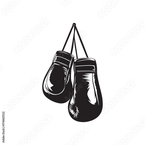 Vector illustration of boxing gloves with modern style and interesting details