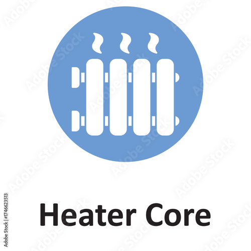 Heater core Vector icon which can easily modify or edit