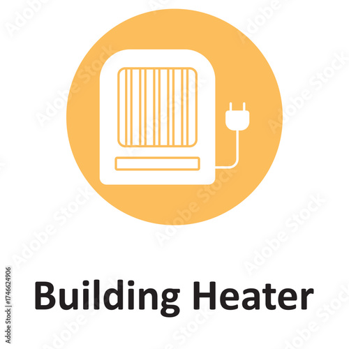 Building heater Vector icon which can easily modify or edit