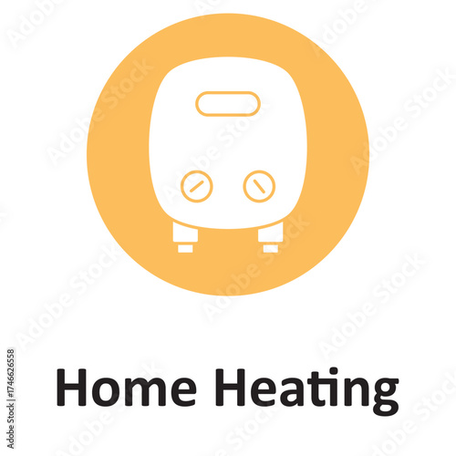 Electric heating Vector icon which can easily modify or edit