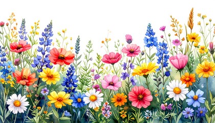 Vibrant floral border