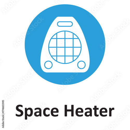 Electric heater Vector icon which can easily modify or edit