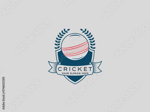  Cricket logo design vector template 