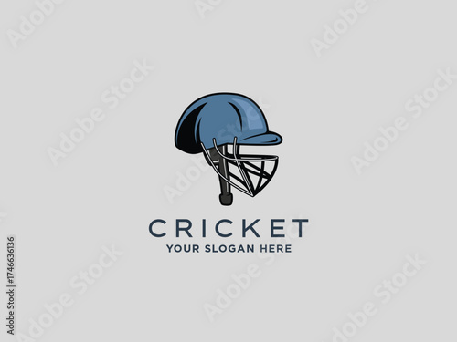  Cricket logo design vector template 