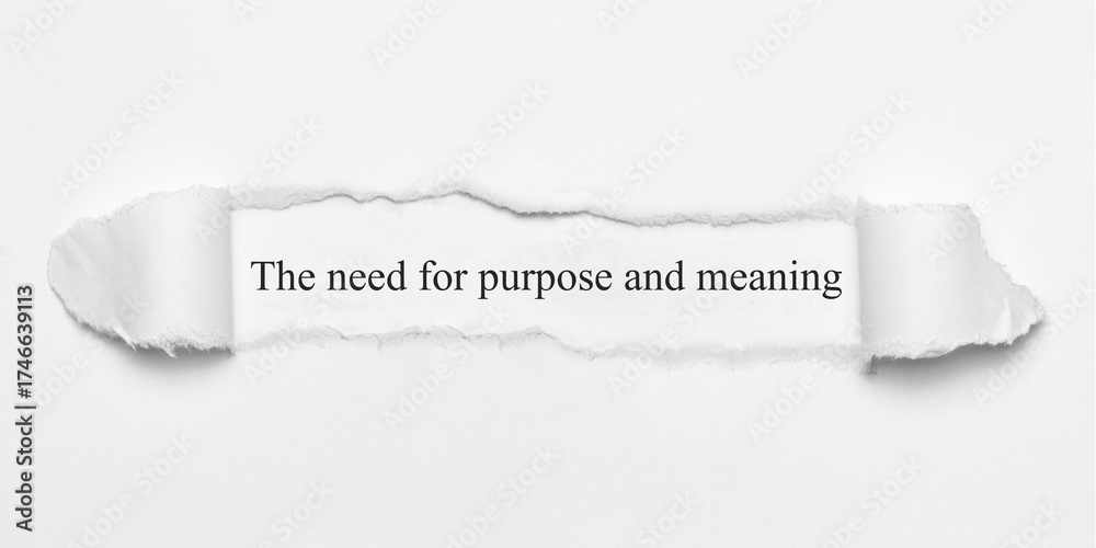 Fototapeta premium The need for purpose and meaning 