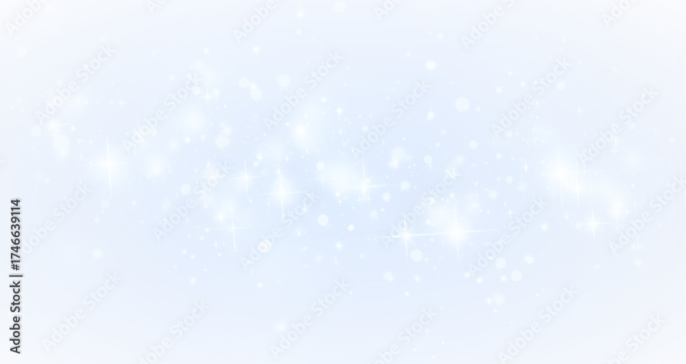 Fototapeta premium Discover the Sparkling Magic Dust Effects with Bokeh and Light Flare as a PNG Overlay on a blue background