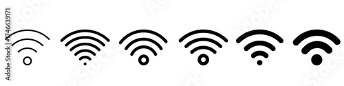 Wi Fi icon vector set. wireless illustration sign collection. signal symbol.