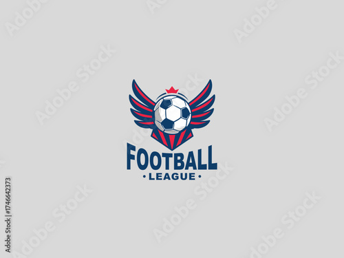  Football logo design vector template 