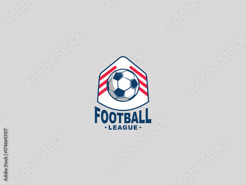  Football logo design vector template 