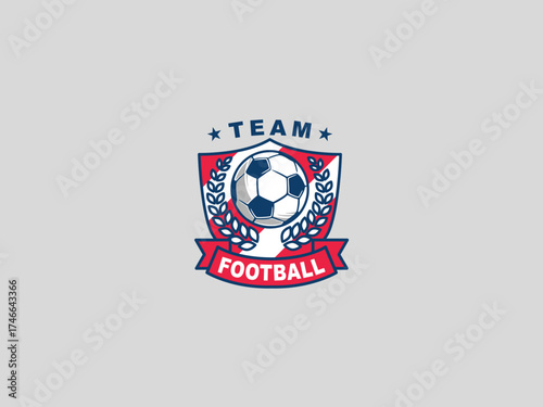  Football logo design vector template 