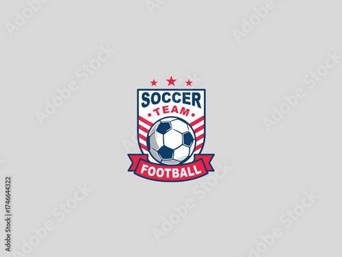  Football logo design vector template 