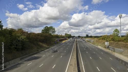 Motorway traffic in motion in england uk timelapse