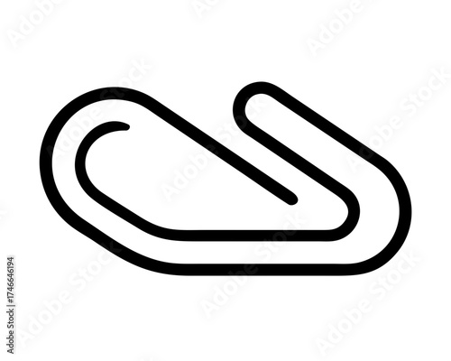Simple outline of a race track for design use