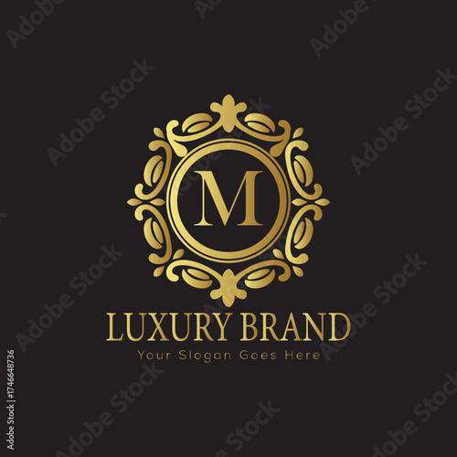 vector illustration of a golden label