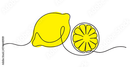 Lemon line art