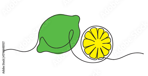 Lemon line art