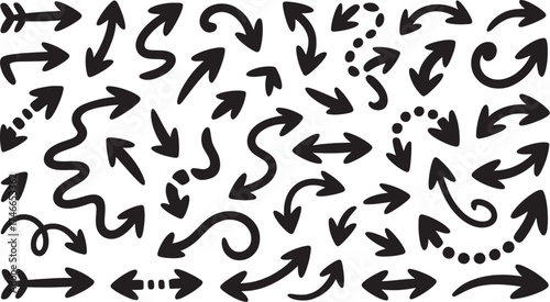 Giant Hand-Drawn Doodle Vector Bundle: Arrows, Starbursts, Cute Kawaii Icons, Speech Bubbles, and Nature Elements Collection

