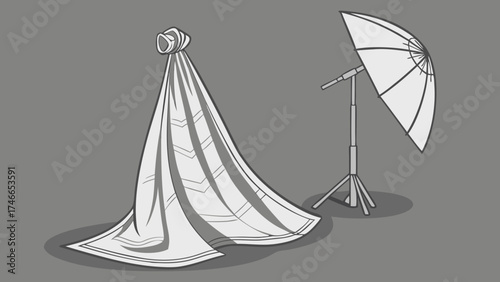 Studio Lighting Setup Illustration.