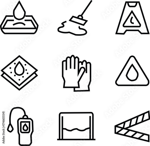 drip safety icon illustration vector