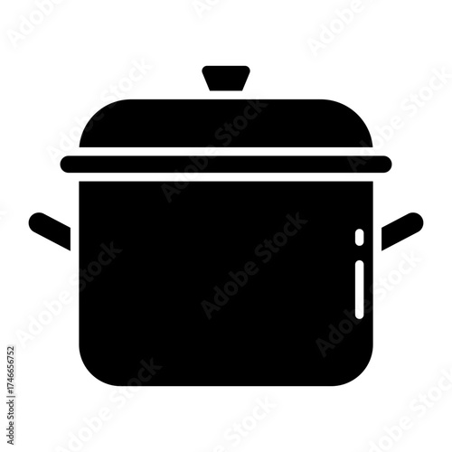 A solid design icon of pressure cooker 