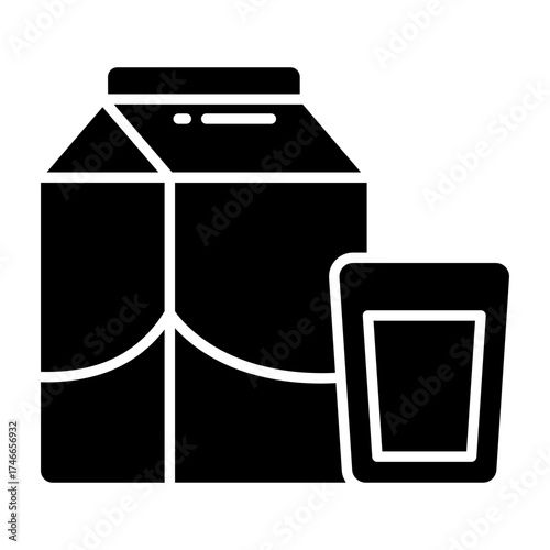 A unique design icon of milk pack 