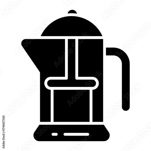 Modern design icon of french press 