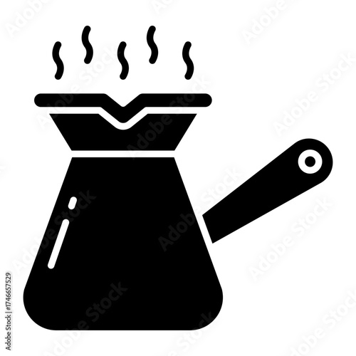 Modern design icon of cezve 