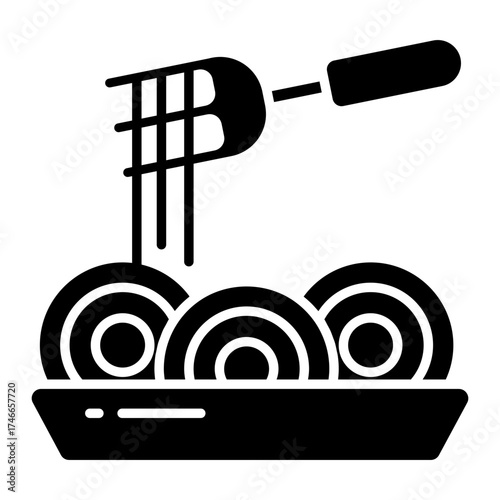 A yummy icon of pasta bowl