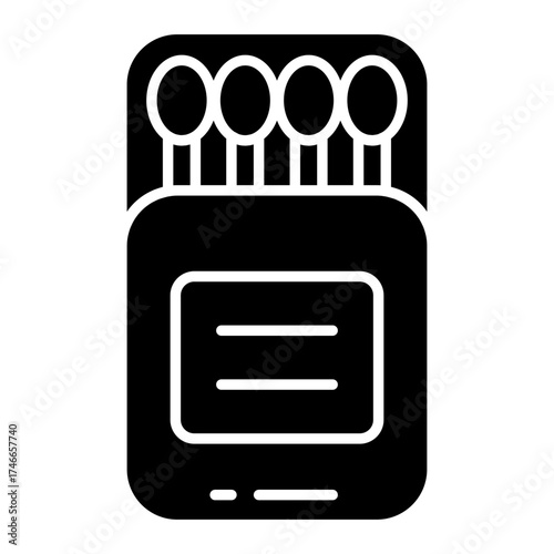 An icon design of matchbox 