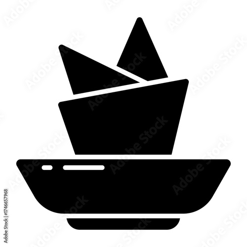 Conception solid design icon of table napkin 