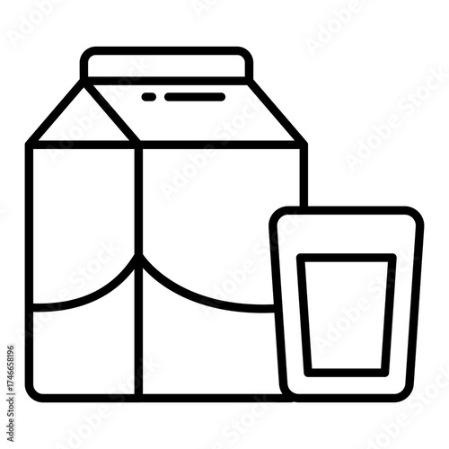 A unique design icon of milk pack 