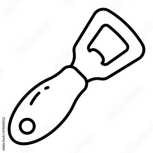 An icon design of bottle opener