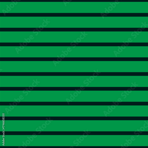 Abstract background with horizontal green and black stripes. Seamless and repeating pattern. Smooth straight stripes. Vector illustration.