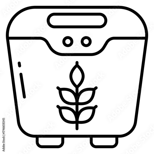Editable design icon of wheat filter 
