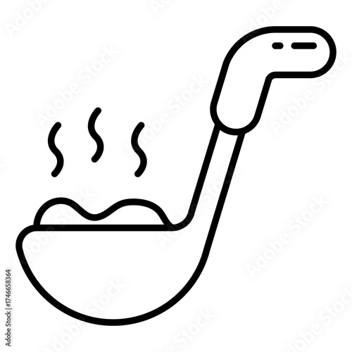 A beautiful design icon of soup spoon, ladle