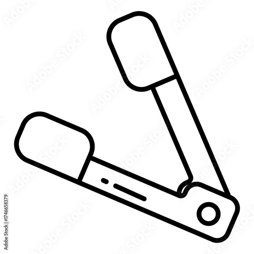 An icon design of kitchen tong, cooking utensil 