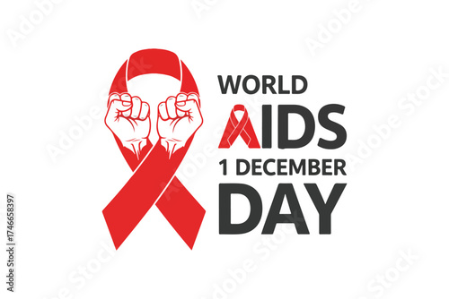 World AIDS Day Poster Stand Up and Fight International. eps