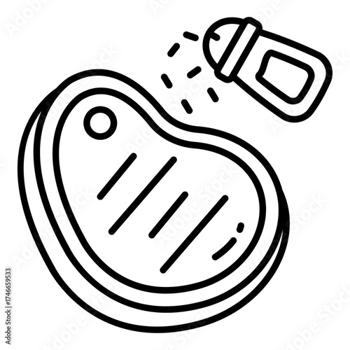 Creative design icon of steak