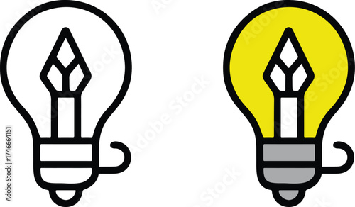 Idea Lightbulb Icon  Creativity & Innovation Concept