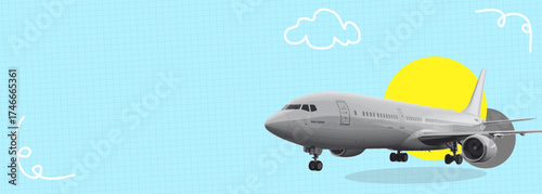 Trendy Halftone collage of airplanes for vacation. Holiday themed collage vector design. Contemporary collage vector design.